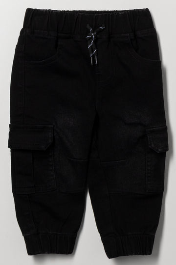 Cargo Denim Jeans Black