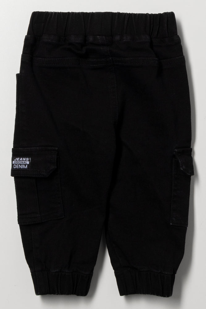 Cargo Denim Jeans Black (2)