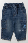 Mid Blue Tapered Denim Pants
