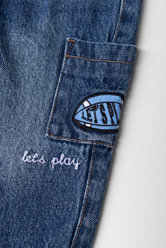 Mid Blue Tapered Denim Pants (1)