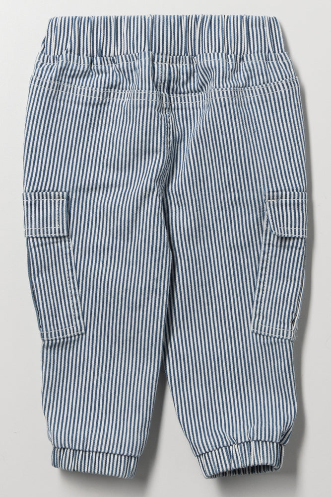 Striped Cargo Pants With Drawstring (2)