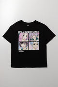 Black Oversized Graphic T-Shirt