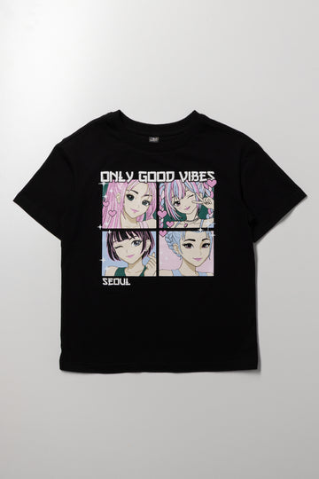 Black Oversized Graphic T-Shirt