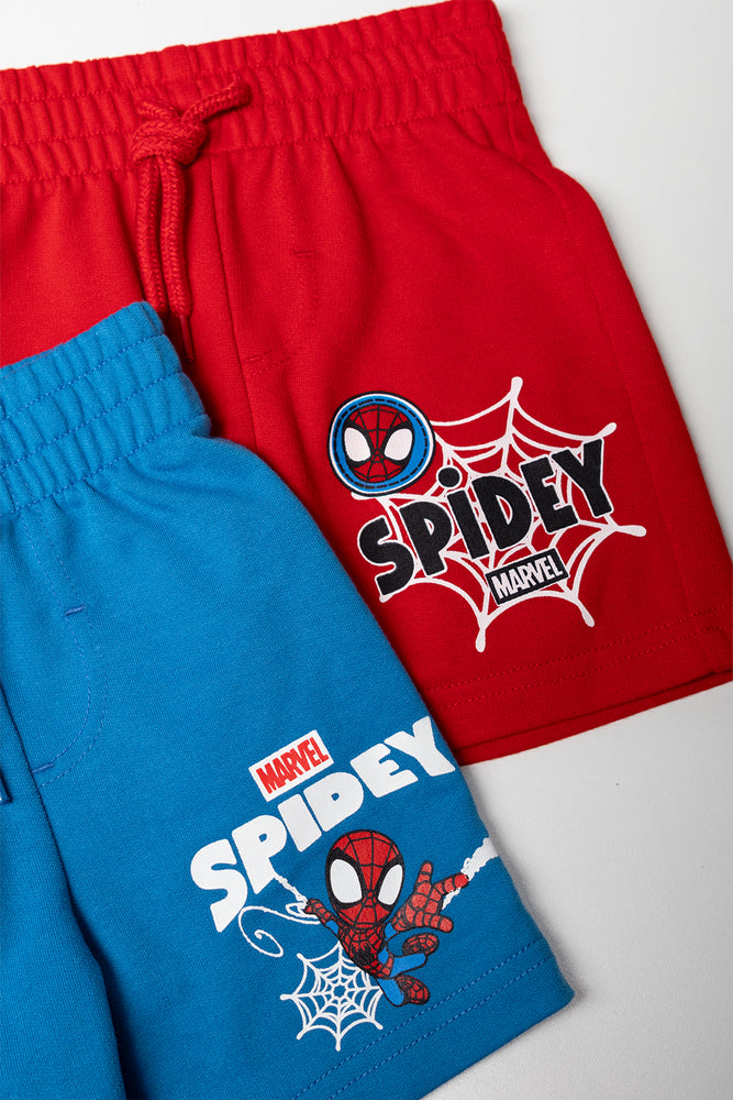 Spidey 2 Pack Shorts Red (1)