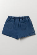 Pleated Denim Shorts (2)