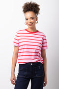 Pink and Red Striped T-Shirt
