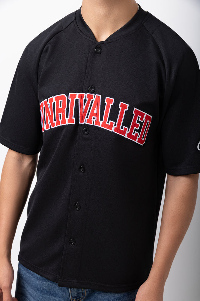 Unrivalled Graphic Baseball Shirt Black (3)
