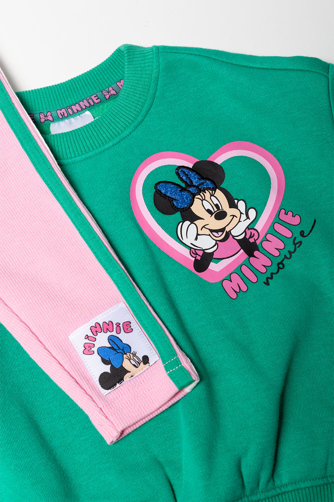 Minnie Mouse Green Sweatshirt Set (1)