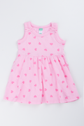 Pink Heart Print Baby Dress