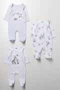 3 Pack Safari Print Sleepsuits