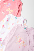 3 Pack Butterfly Print Sleepsuits (1)