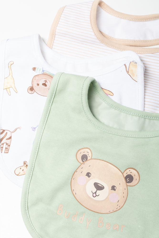 3 Pack Buddy Bear Baby Bibs (1)