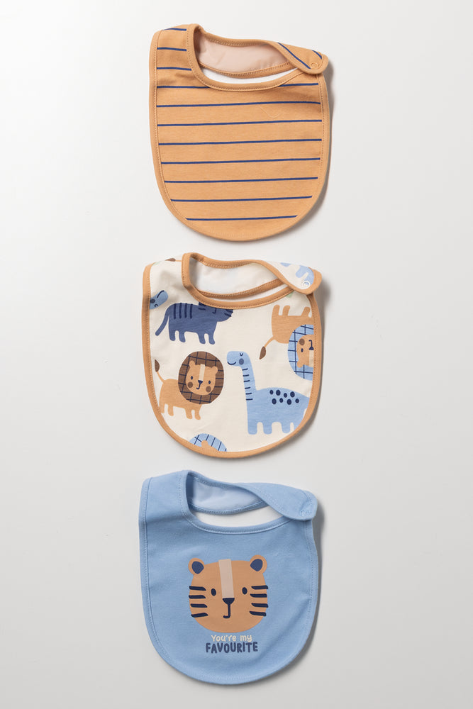 3 Pack Animal Print Baby Bibs