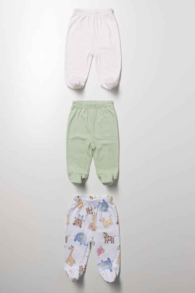 3 Pack Baby Footed Pants