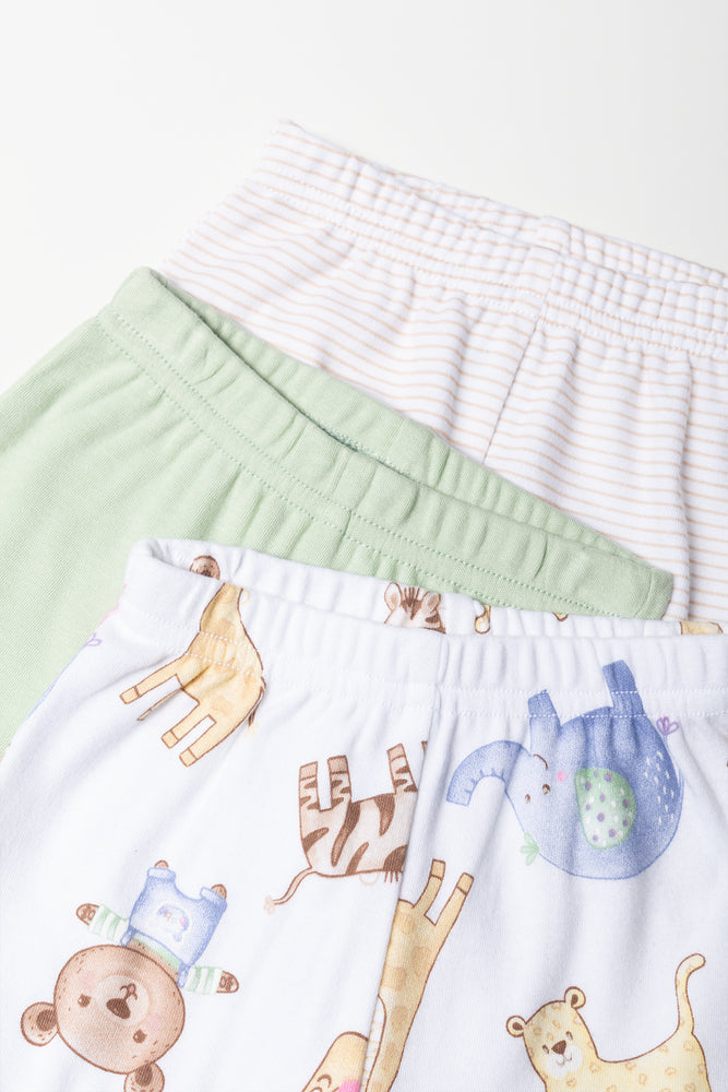 3 Pack Baby Footed Pants (1)