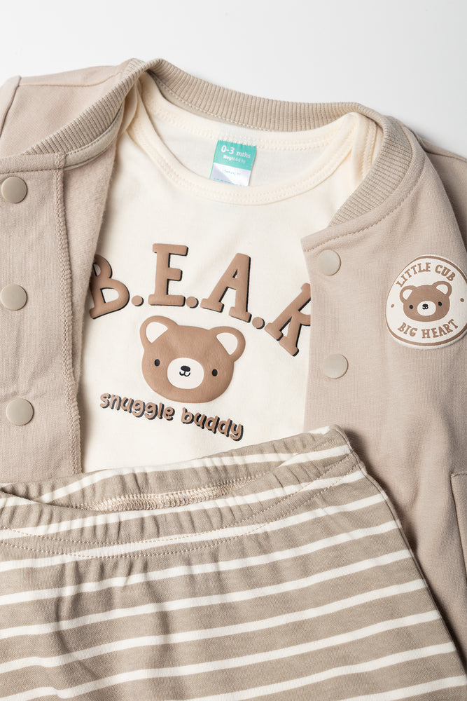 3 Piece Bomber Set Brown (1)