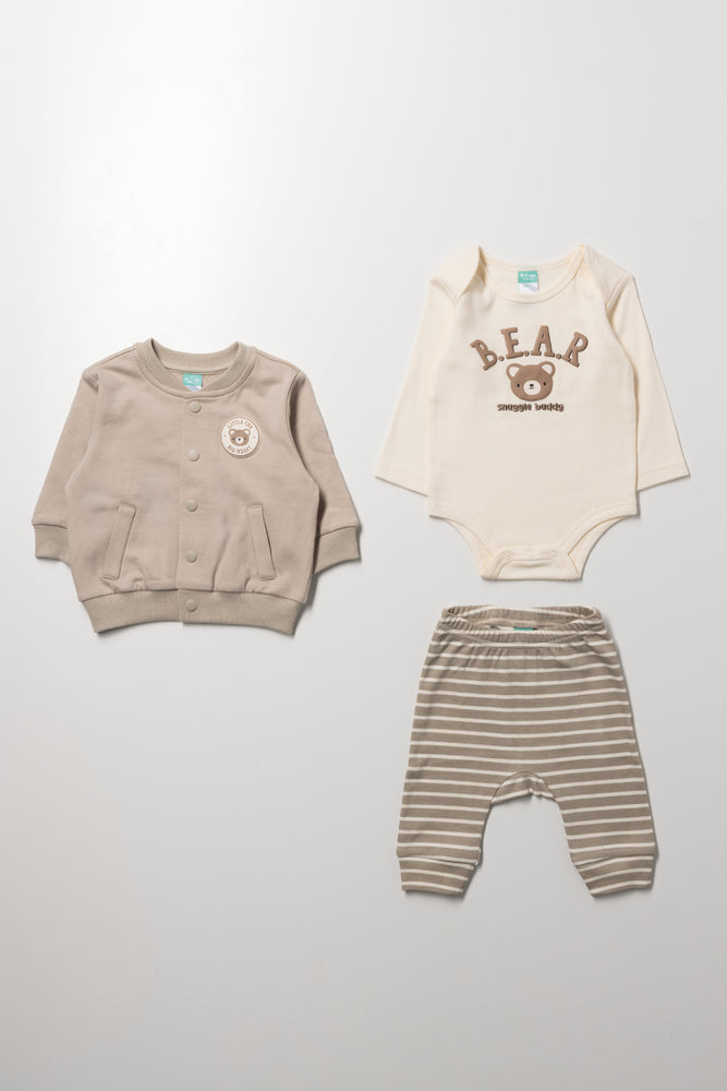 3 Piece Bomber Set Brown (2)