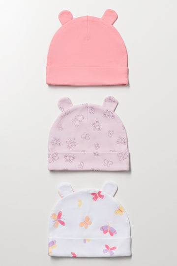 3 Pack Baby Butterfly Hats