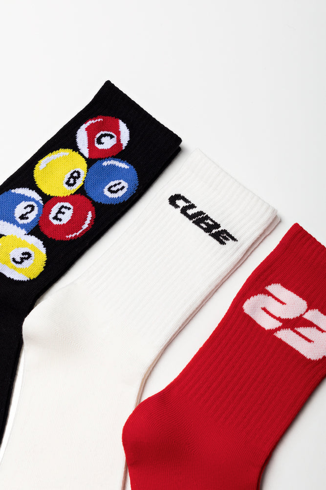 3 Pack Socks Multicolour (1)
