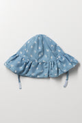 Blue Printed Baby Hat