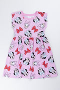 Pink Minnie Mouse Print Dress