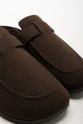 Stitch Detail Clogs Brown (2)