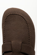 Stitch Detail Clogs Brown (4)