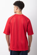 Red Graphic Print Athletics T-Shirt (2)