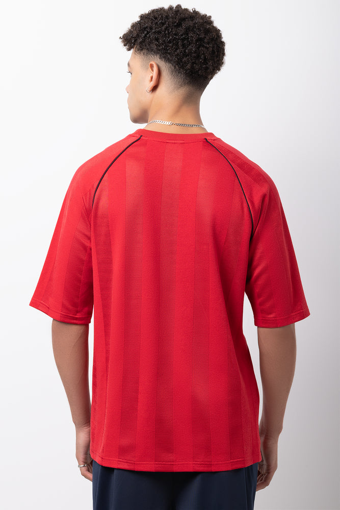 Red Graphic Print Athletics T-Shirt (2)