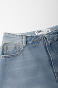 Light Blue High Rise Ripped Barrel Jeans (1)