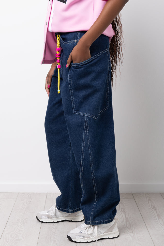 Indigo Barrel Leg Jeans (1)