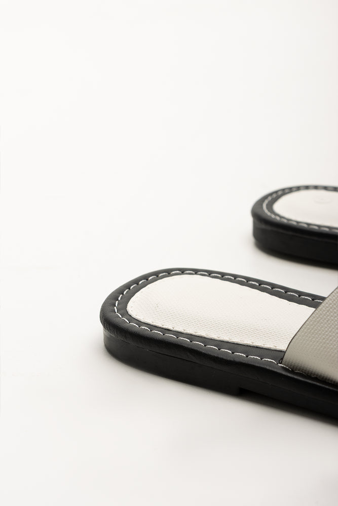 T-Bar Buckle Mule White (3)
