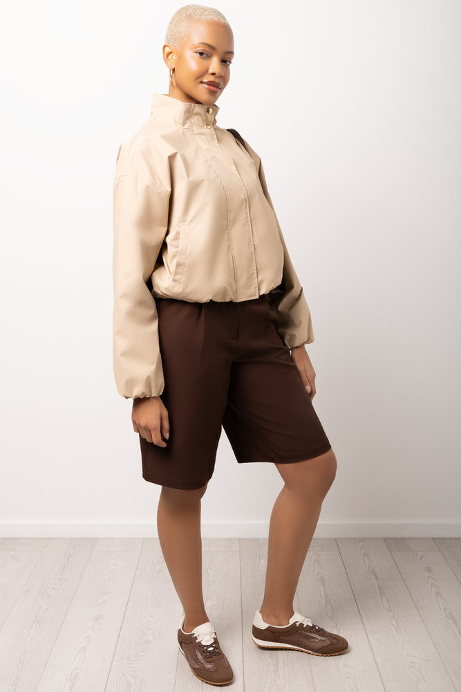 Stone Nylon Bomber Jacket (1)