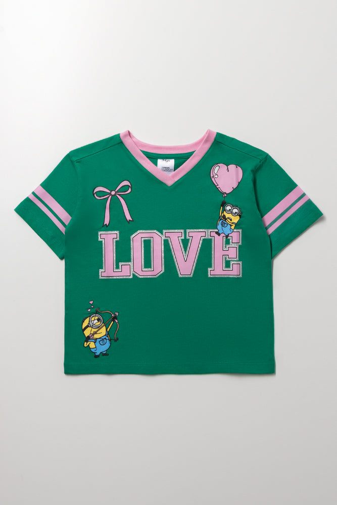 Minions Love T-Shirt Green