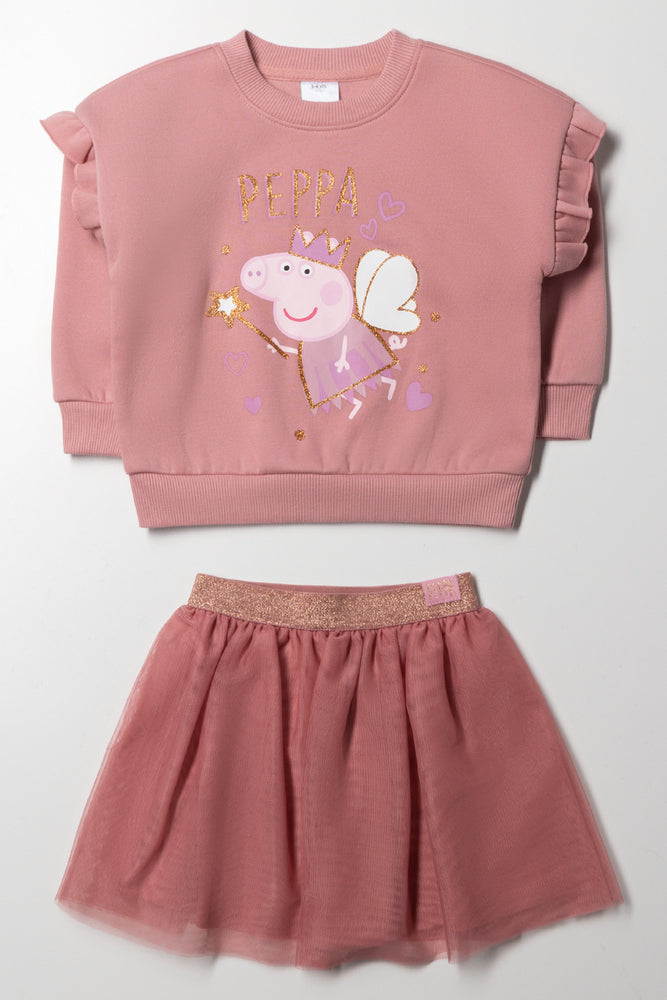 Peppa Pig Tracktop And Skirt Set Pink