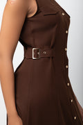 Shirt Dress Brown (3)