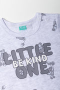Grey Bear Print Baby Romper (1)