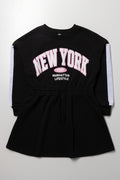 NYC Elasticated Waist Dress Black