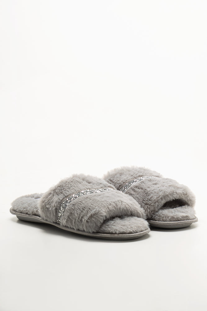 Sparkle Slippers Grey