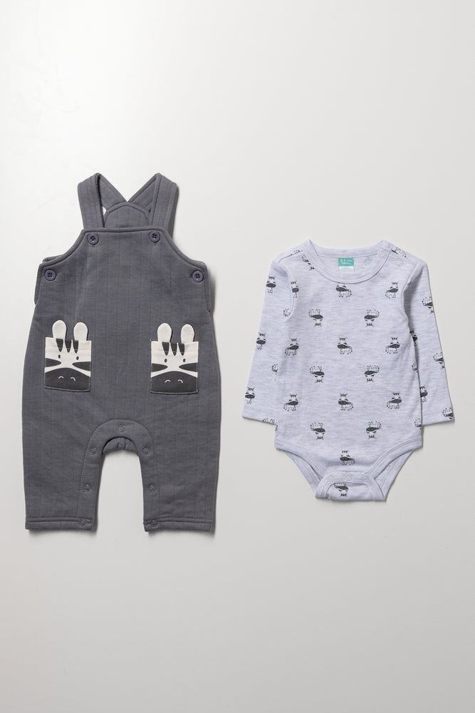 Zebra Print Airlayer Dungaree Set (3)