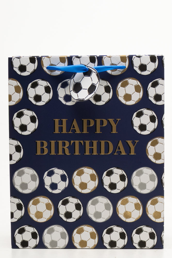 Soocer Happy Birthday Giftbag Blue