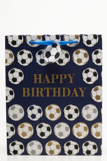 Soocer Happy Birthday Giftbag Blue