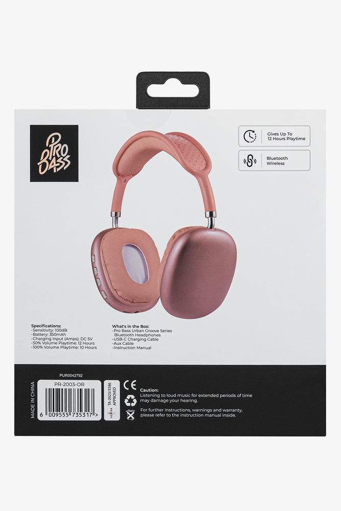 Orange Pro Bass Headphones
