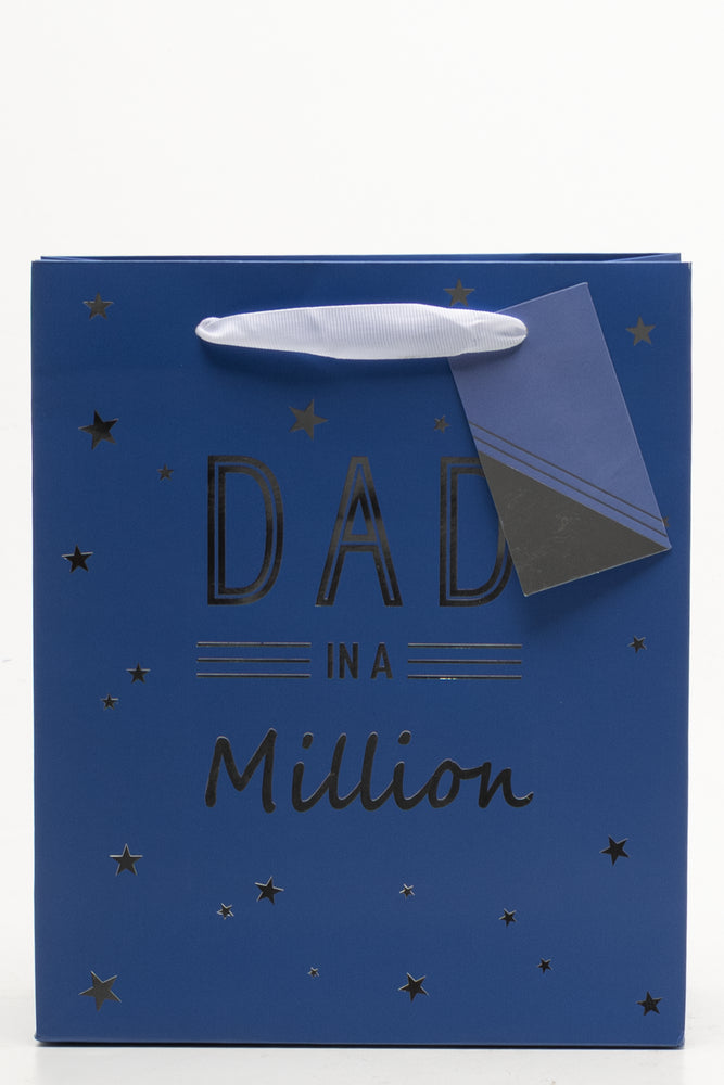 Dad In A Million Gift Bag Blue