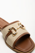 Snaffle Trim Mule Sandals Tan (2)