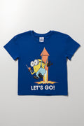 Minions Oversized Short Sleeve T-Shirt Blue