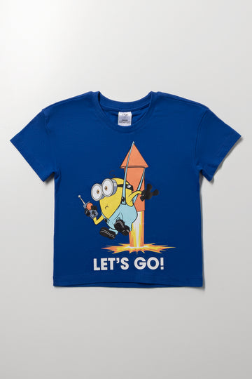 Minions Oversized Short Sleeve T-Shirt Blue