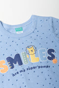 Blue Smiles Graphic Romper (1)