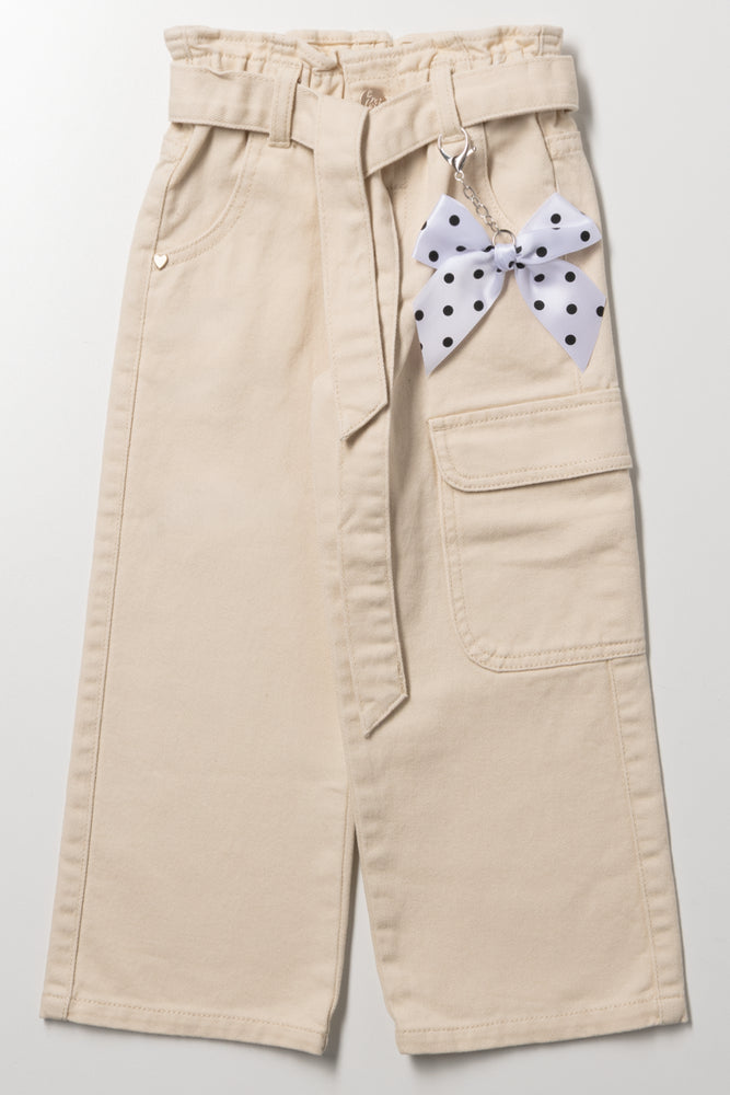 Stone Wide Leg Belted Pants