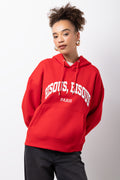 Red Bisous Paris Graphic Hoodie